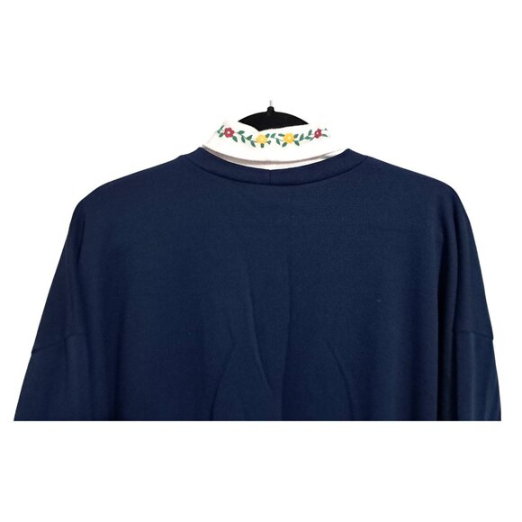 Vintage Act II Farm Scene Sweatshirt XL Navy Blue 100% Acrylic Made In USA - Picture 10 of 12